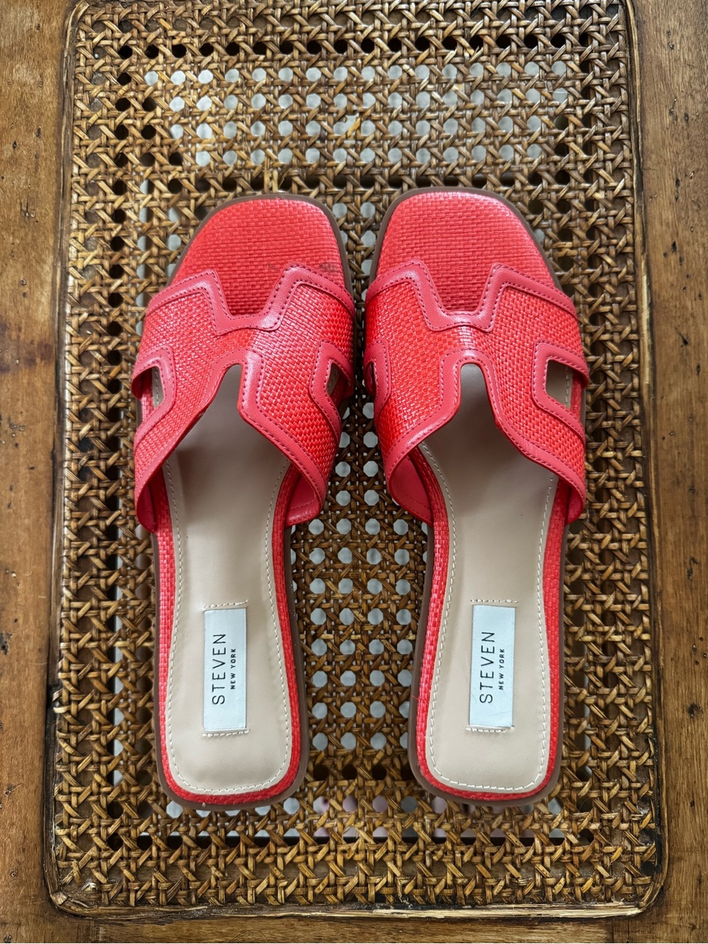 Steve Madden Coral Red Slide Sandals